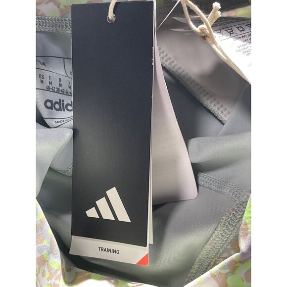 Adidas Training Leggings Womens Medium High Rise 7/8 Training Leggings Green Wit - Picture 7 of 10